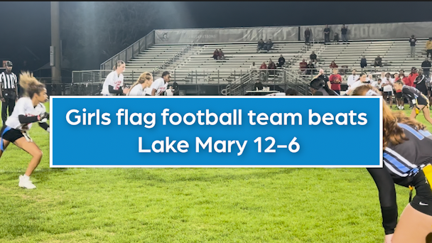 Girls flag football defeats Lake Mary